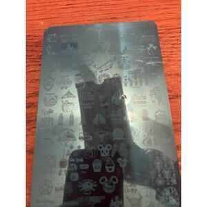 Disney Parks Custom Nail Art Stamping Plate Metal Icons Rides Snacks New